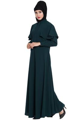 Teal Plain kashibo Abaya 2