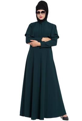 Teal Plain kashibo Abaya 6