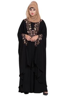 Black Plain Nida Abaya 1