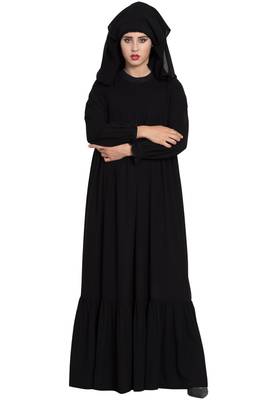 Black Plain kashibo Abaya 4