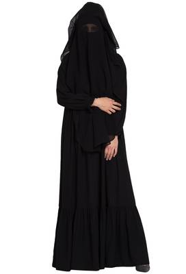 Black Plain kashibo Abaya 5