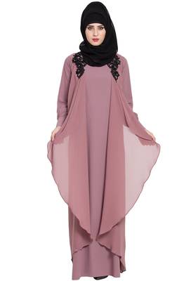 Pink Plain Nida Abaya 2