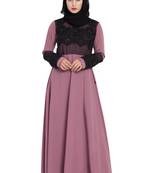 Pink Plain kashibo Abaya