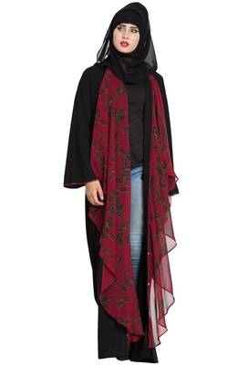 Black Plain Nida Abaya 2