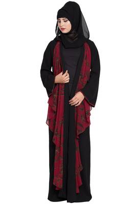 Black Plain Nida Abaya 3