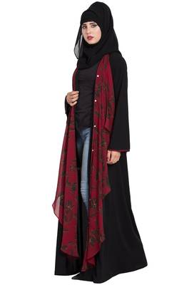 Black Plain Nida Abaya 4