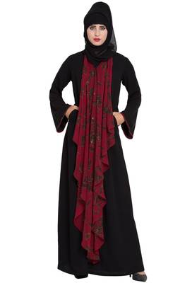 Black Plain Nida Abaya 5