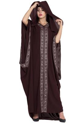 Brown Plain Nida Abaya 5