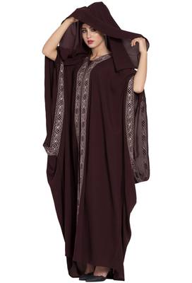 Brown Plain Nida Abaya 6