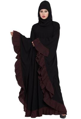 Black Plain kashibo Abaya 1