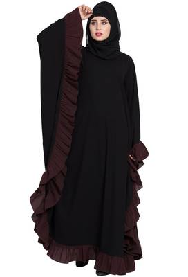Black Plain kashibo Abaya 2