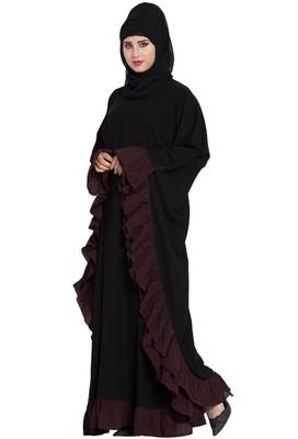Black Plain kashibo Abaya 4