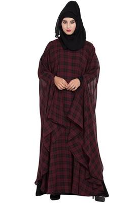 Mushkiya Black & Maroon Irani Kafatn In Dual Layer 2