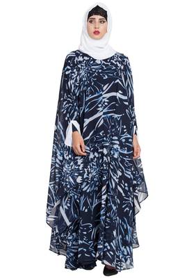 Blue Plain kashibo Abaya 1