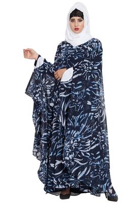 Blue Plain kashibo Abaya 2