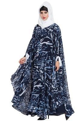 Blue Plain kashibo Abaya 3