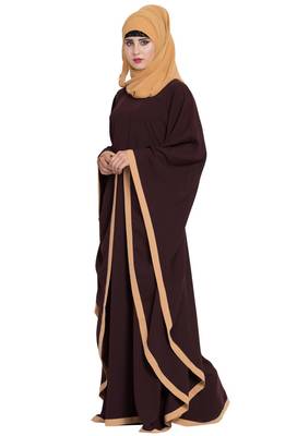 Brown Plain kashibo Abaya 3