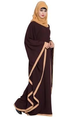 Brown Plain kashibo Abaya 5