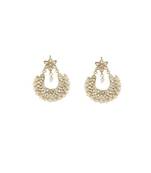 Gold Plated Kundan Chandbali Earrings For Women & Girls