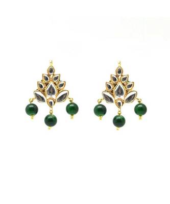 Gold Plated Kundan Earrings For Women & Girls 1