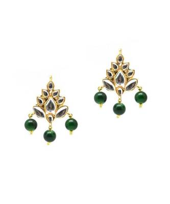 Gold Plated Kundan Earrings For Women & Girls 2