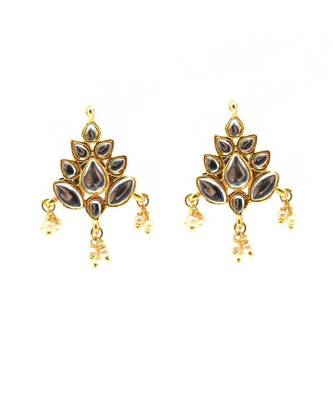 Gold Plated Kundan Earrings For Women & Girls 1