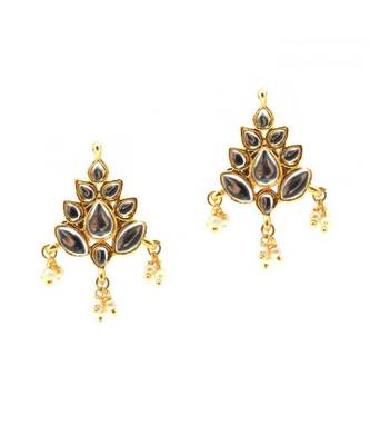 Gold Plated Kundan Earrings For Women & Girls 2