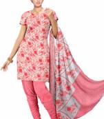 Pink printed cotton salwar