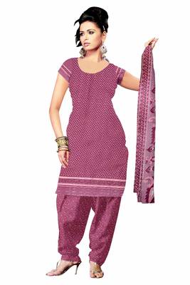 Purple printed cotton salwar 1
