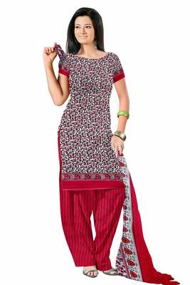 Red printed cotton salwar 1