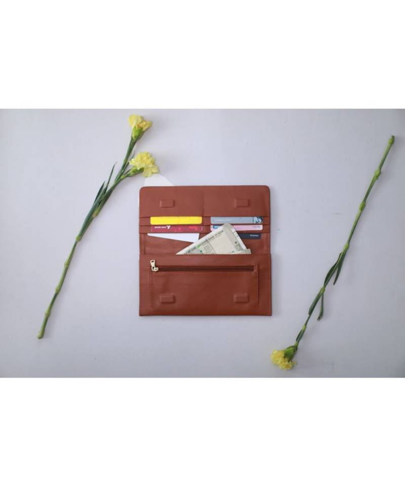 Brown stripes wallet