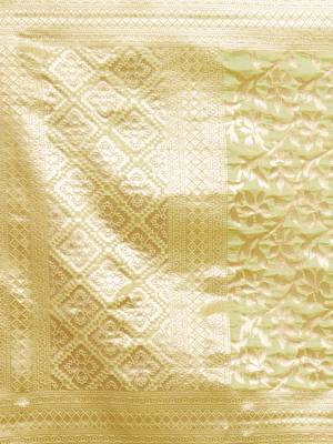 Green woven Art silk Dupatta 5