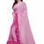 Pink Printed Chiffon Ruffle Saree With Blouse