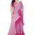 Pink Printed Chiffon Ruffle Saree With Blouse