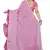 Pink Printed Chiffon Ruffle Saree With Blouse