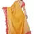 Yellow Printed Chiffon Ruffle Saree With Blouse