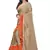 Beige Printed Chiffon Ruffle Saree With Blouse