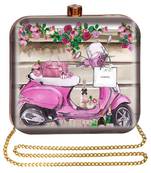 MaFs Women's Printed Sling Box Clutch For Bridal, Casual, Party, Wedding