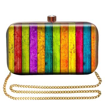 MaFs Women's Printed Sling Box Clutch For Bridal, Casual, Party, Wedding 1