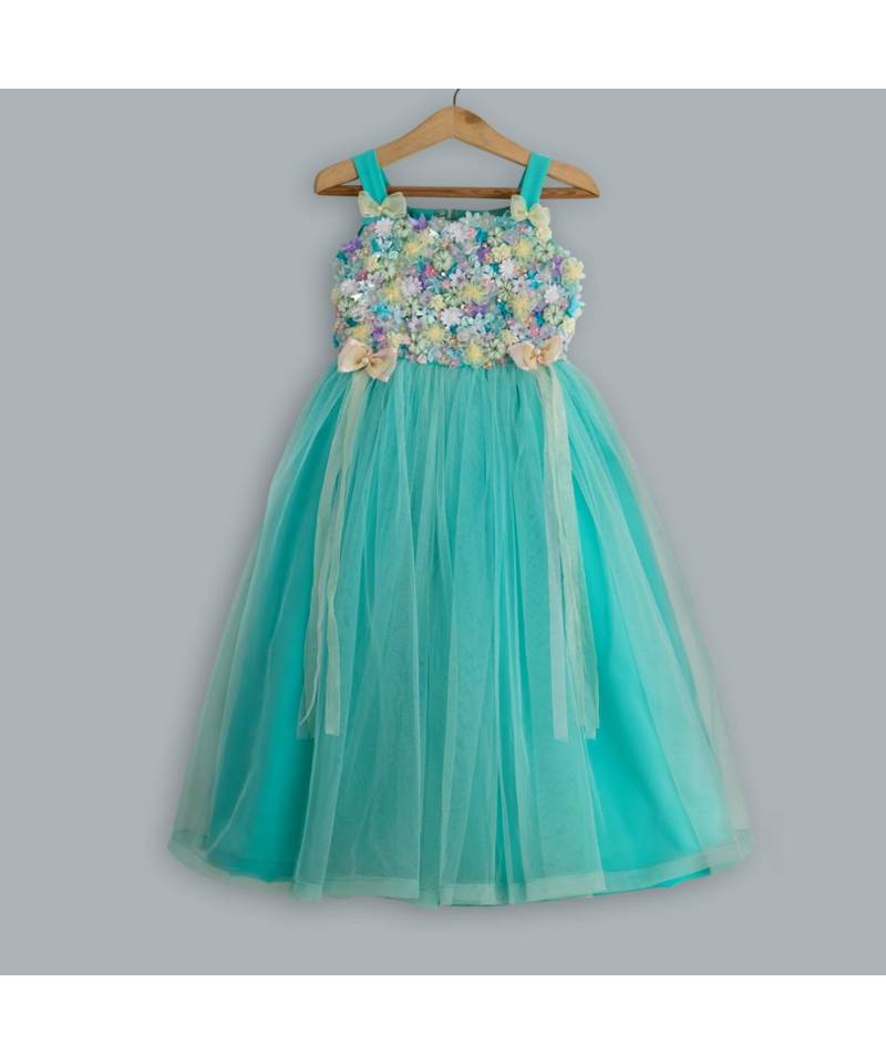 Floral sea green frock Sugar candy 2906769