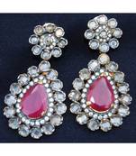 Ruby Drop Dangler Earrings
