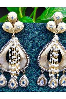 Golden Lotus Dangler Earrings