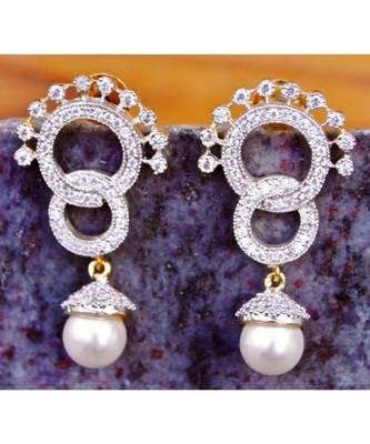 Delicate American Diamond Dangler Earrings 1
