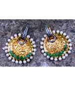Overlay Emerald Dangler Earrings