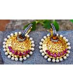 Overlay Ruby Dangler Earrings