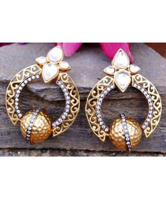 Designer Gold Dangler Earrings 1
