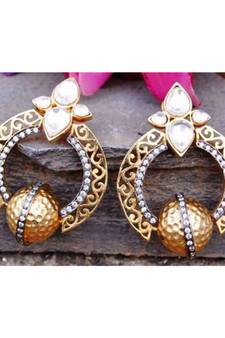 Designer Gold Dangler Earrings