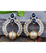 Designer Black Gold Dangler Earrings
