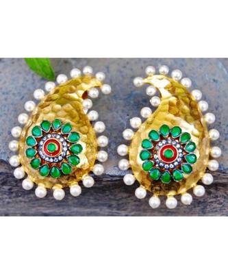 Gold Keri Mango Shaped Dangler Earrings 1