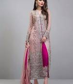 Light Pink Designer Heavy Embroidery Georgette Pakistani Style Indian Suit
